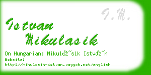 istvan mikulasik business card